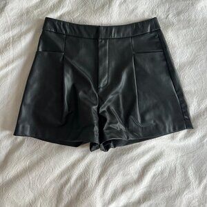 Zara Leather Shorts, Size M